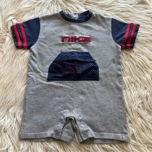 Vintage Y2K Nike Baby Romper One Piece Embroidered Mesh Pocket Size 24 Months